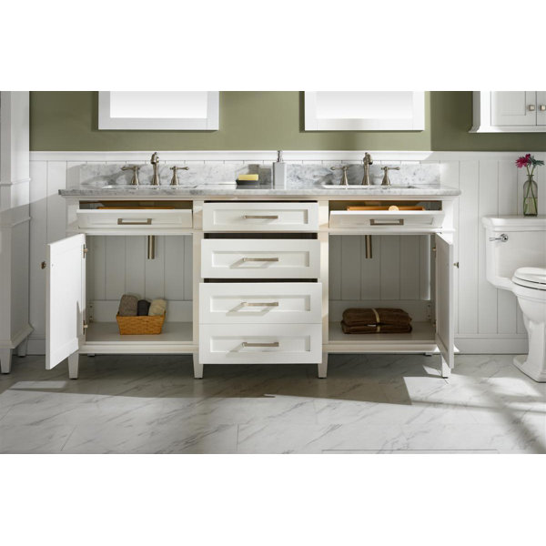 Beachcrest Home Danbury 72'' Freestanding Double Bathroom Vanity with Vanity Top & Reviews